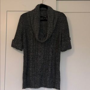 Women’s cowl neck short sleeve sweater